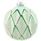 Harlequin Christmas Glass Ball Ornaments - 4" (100mm) - Mint Green - 4ct